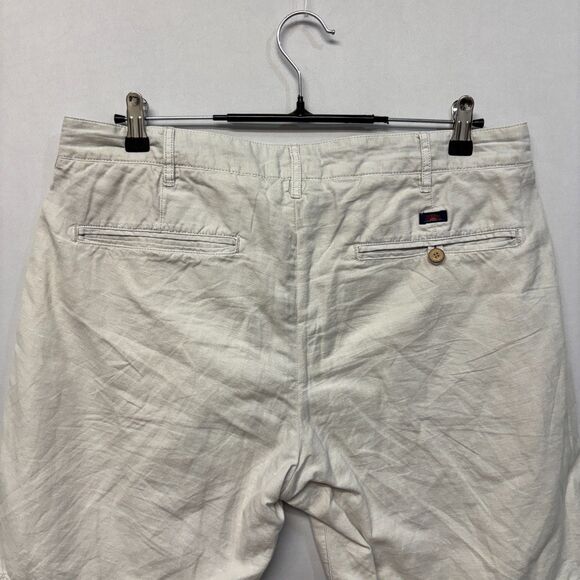 Faherty Men Flat Front Chino Shorts Size 33 Linen Blend D031 -18 - Picture 16 of 16